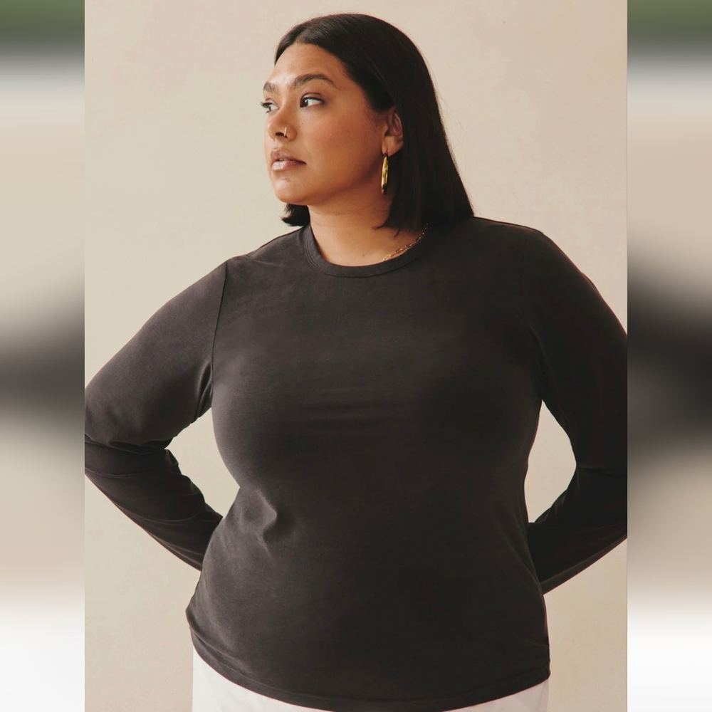 Classic Black Long Sleeve Women's Top LEZE